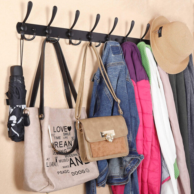 Stainless Steel Wall Mounted Required 5 - Hook Wall Mounted Coat Rack