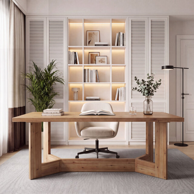 Solid Wood Computer Desk