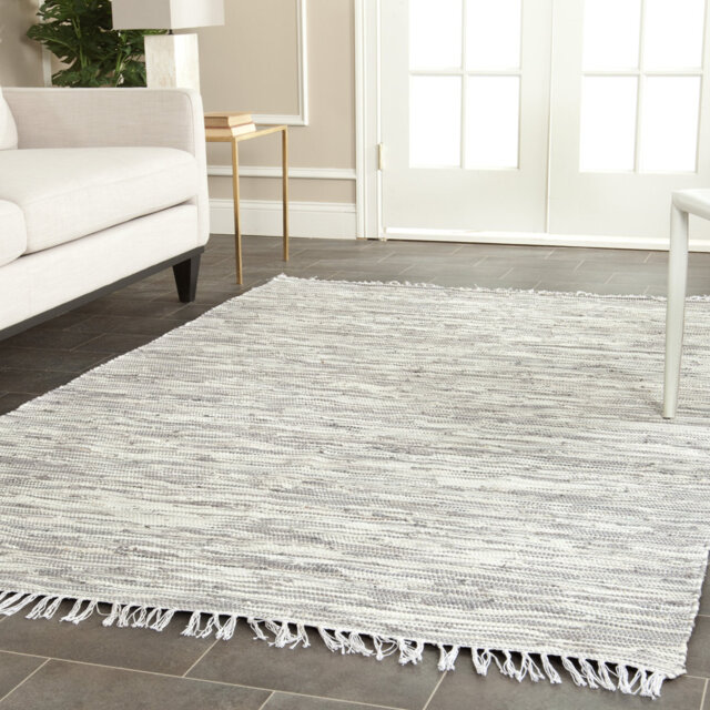 Ceniceros Hand Hooked Silver Rug