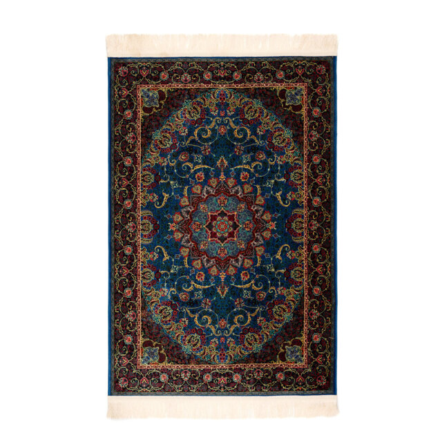 Machine Woven Brown/Blue Rug