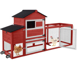 Walk In Chicken Coop with Chicken Run For Up To 3 Chickens