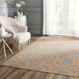 Normal Handwoven Wool Grey Rug
