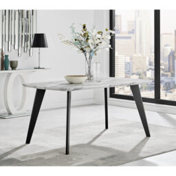 Corova Marble Effect Rectangle Dining Table - Modern Home