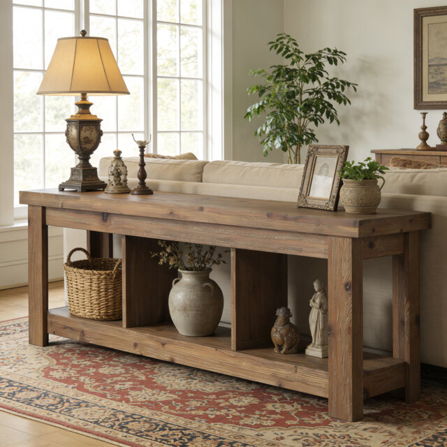 160cm Solid Wood Console Table