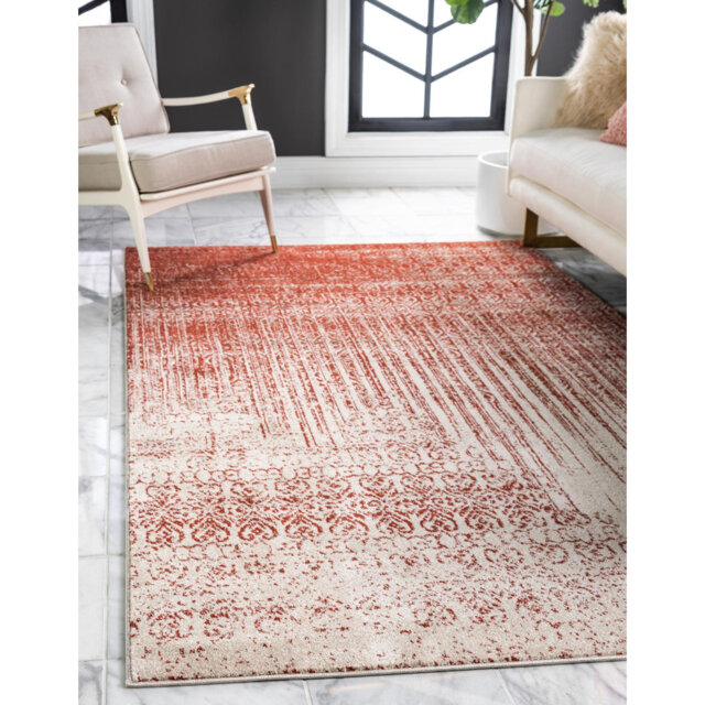 Burkhardt Flatweave Red/Beige Rug