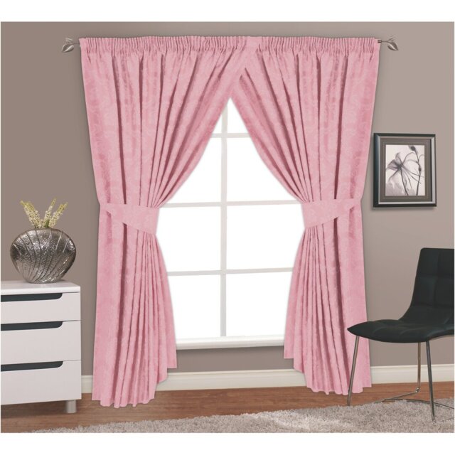 REGENCY JACQUARD Dichiera Pencil Pleat Semi Sheer Curtain