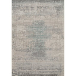 Washable Living Room Mist Abstract Area Rug – Soft Polypropylene Weaving, Low Pile, Non Slip Cotton Backing for Elegant Indoor Spaces, Grey