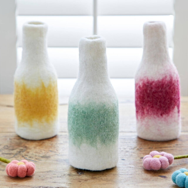Wool / Felt Decorative Bottle