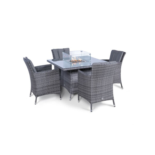 Parham Square 7 - Piece 4 - Person 110Cm L Outdoor Dining Set