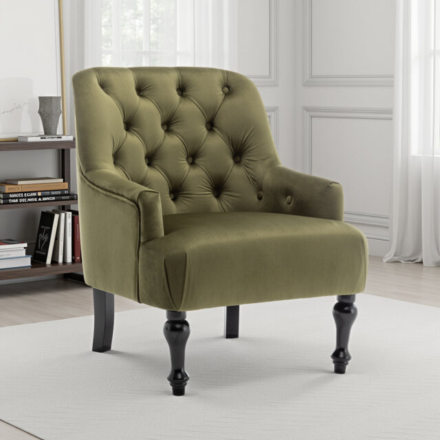 Edgeley Velvet Tufted Armchair