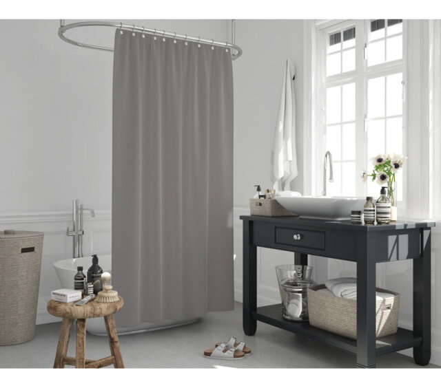 Shower Curtain with Hooks Included