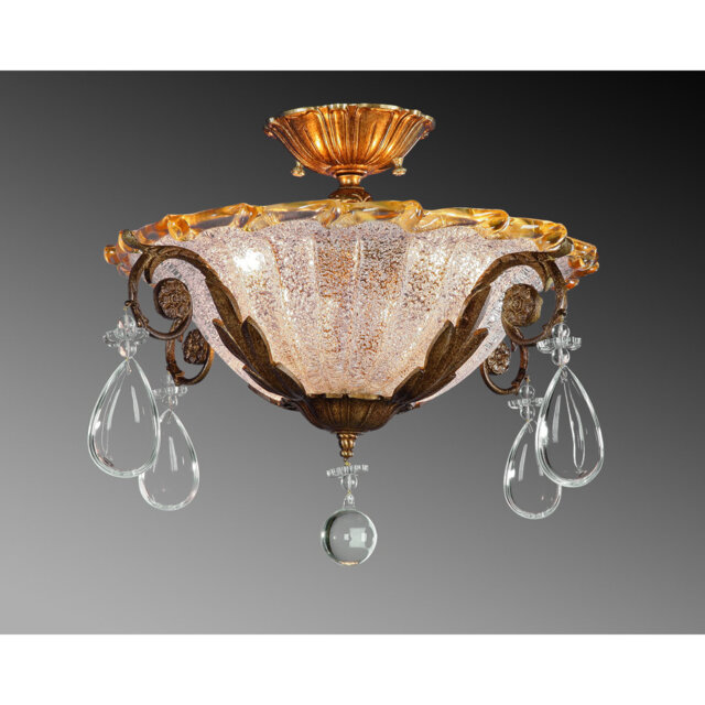 Barrick Glass Semi Flush Mount