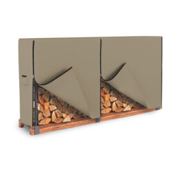 Brayden Studio® Outdoor Firewood Log Rack Cover - 100% Waterproof Heavy Duty Patio Rack, Wood Holder Cover With Zipper Closure & Air Pockets