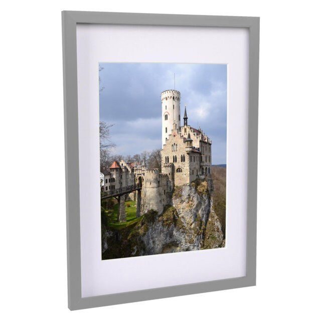 "Photo Frame with A4 Mount - A3 (12"" x 17"") - Grey/White"