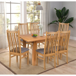 Sorrento 6 - Person Extendable Solid Oak Dining Set