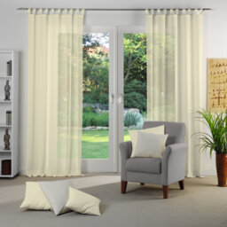 Sunday 82% Polyester And 18% Cotton Semi Sheer Curtain Single Panel