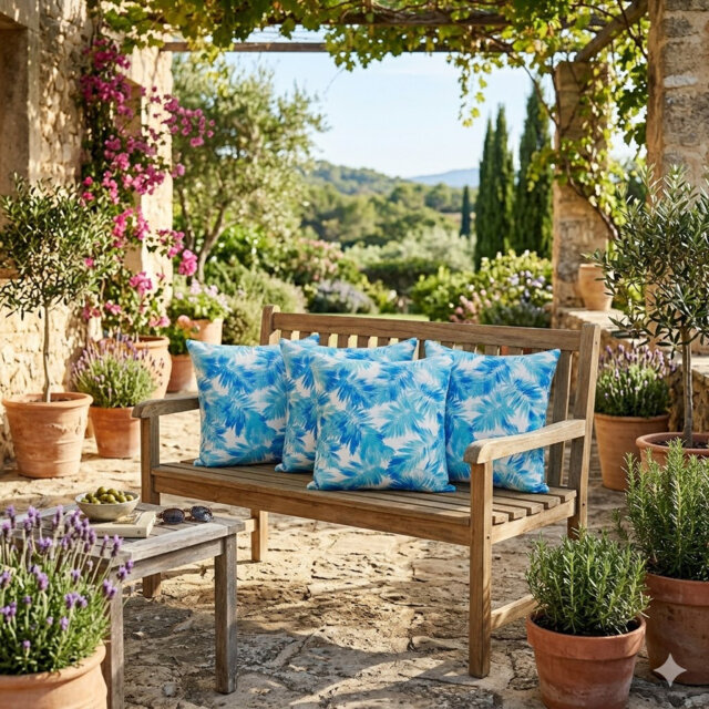 Outdoor Water Repellent Cushion Cover with Filler Pad
