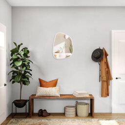 Asymmetrical Wall Mirror Irregular Mirror For Wall ,Wood Frame ,40 X 30CM