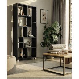 Cerwyn 156cm H x 69cm W Geometric Bookcase