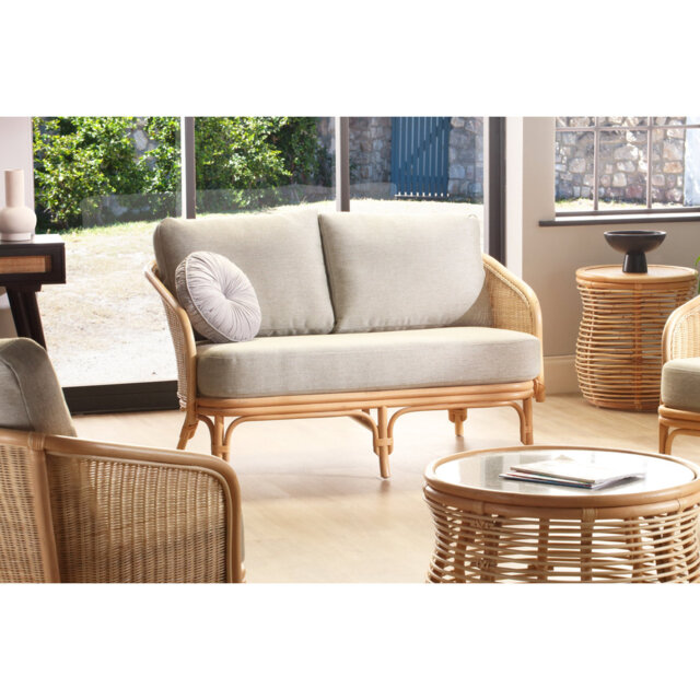 Royal 2 seat sofa in Aquaclean Roma Sage faric