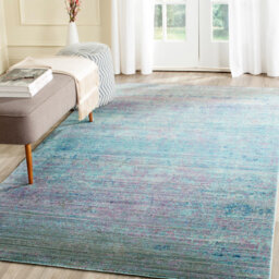 Malaya Hooked Turquoise Rug