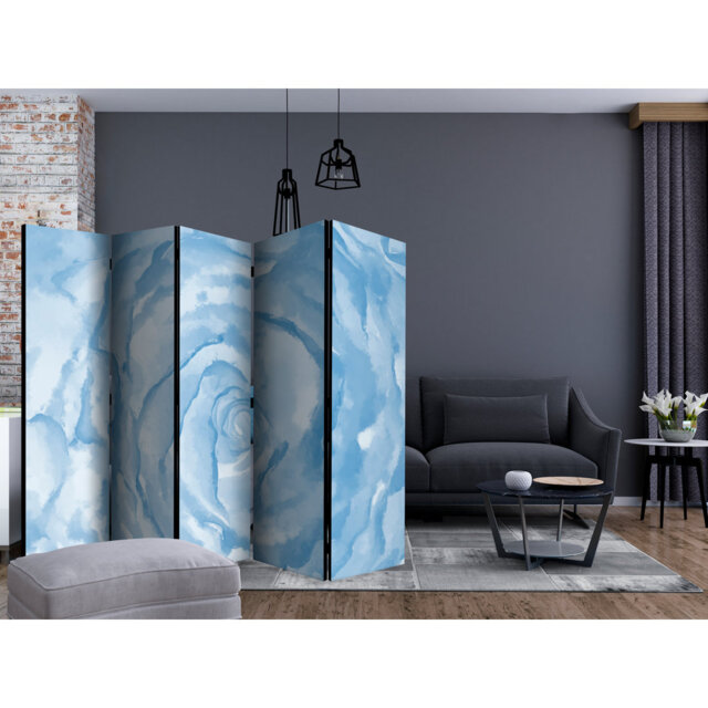 Room Divider - Rose (Blue) II [Room Dividers]