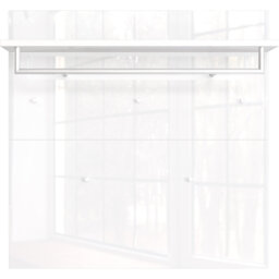 Genova Glass Wall 1 - Hook Wall Mounted Coat Rack