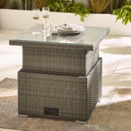 Miacomet PE Rattan Rising Garden Coffee Dining Table - Modern Gardens and Patios