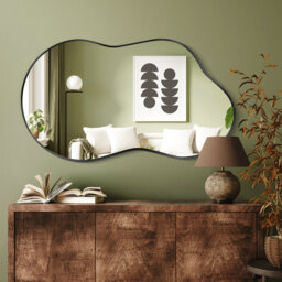 Irregular Metal Framed Wall Mirror, Asymmetrical Mirrors