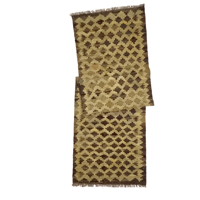 Rhoden Handmade Kilim Wool Beige/Brown Rug