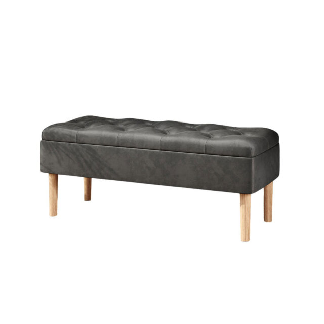 Velvet Upholstered Storage Bench