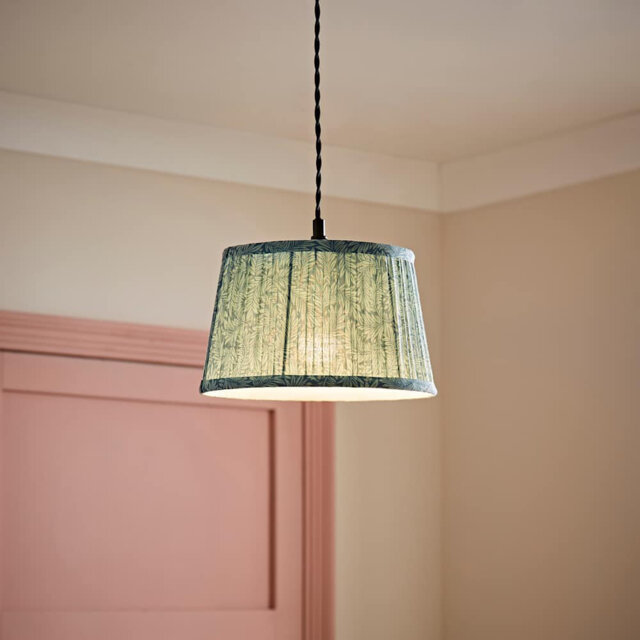 Clymer Linen Blend Empire Lamp Shade ( Slip-On ) in Blue