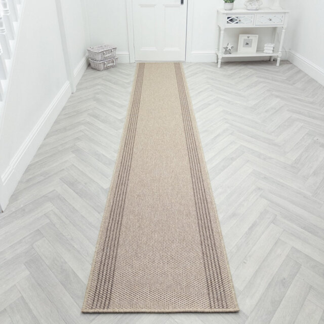 Natura Beige Hallway Runner Rug – Hardwearing, Non-Slip & Durable Carpet for Hall, Kitchen & Corridor