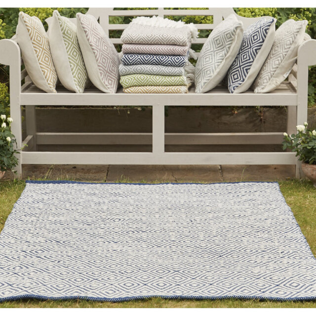 Groveson Geometric Hand Tufted Indoor / Outdoor Area Rug