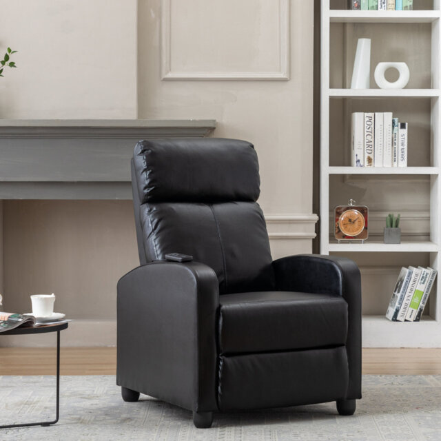 Maleah 65cm Wide Modern and Soft Breathable Leather Compact Massage Chair with Remote Control