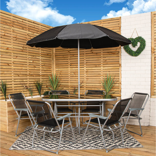 Rectangular 8 - Piece 6 - Person Outdoor Dining Set