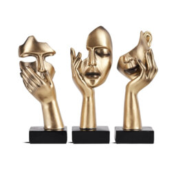 3 PCS Thinker Statue