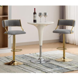 Swivel Upholstered Adjustable Height Counter Bar Stools Velvet Counter Chairs with Curved Chic Hollow Backrest Stools for Kitchen Home Pub Restaurant