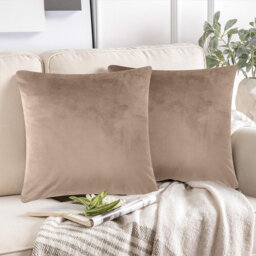 Luxurious Plain Velvet Cushion Covers (Set Of 2)