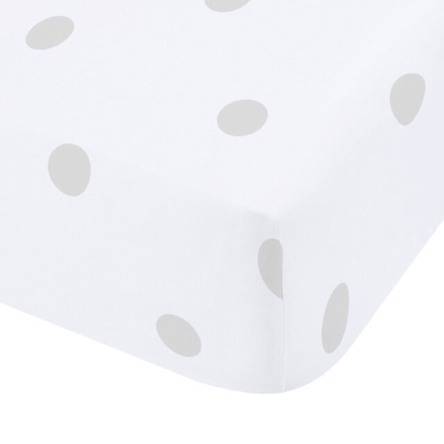 Brushed Polka Dot Cotton Fitted Sheet
