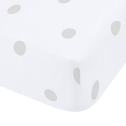 Brushed Polka Dot Cotton Fitted Sheet
