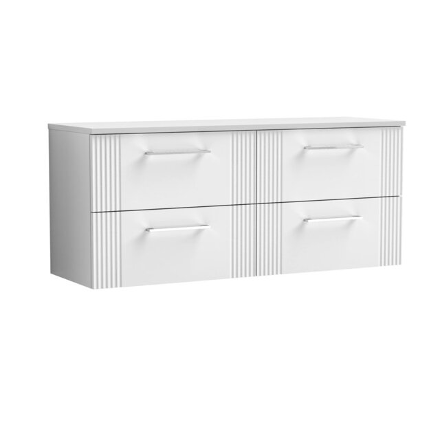 Deco 120.5cm Single Bathroom Vanity Base Only in White