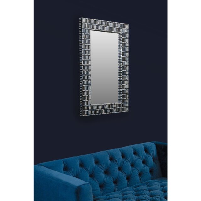 Denzell Solid Wood Flat Wall Mirror