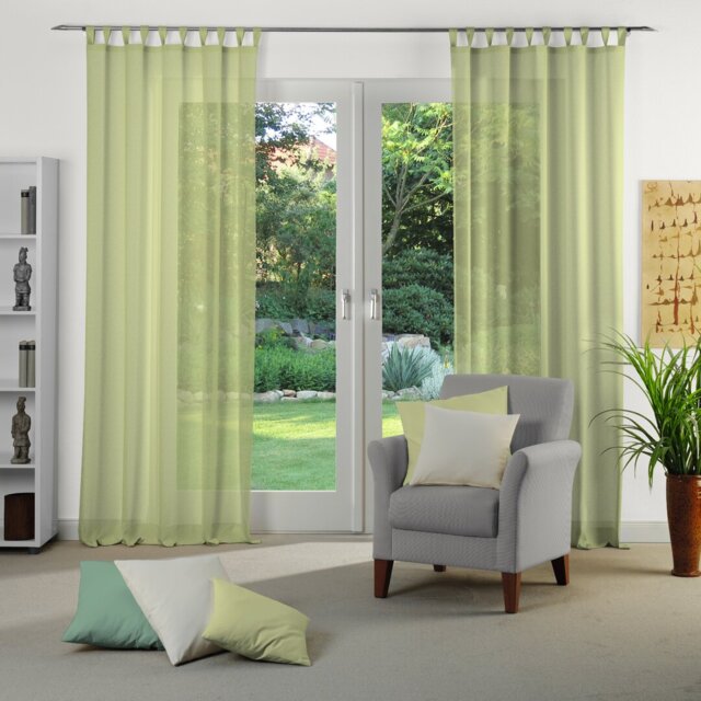Sunday 82% Polyester And 18% Cotton Semi Sheer Curtain Single Panel