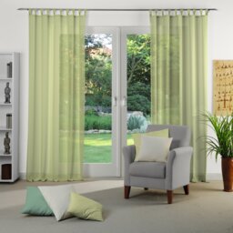 Sunday 82% Polyester And 18% Cotton Semi Sheer Curtain Single Panel
