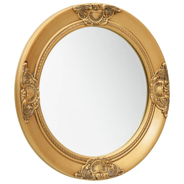 Gioia Wood Round Wall Mirror