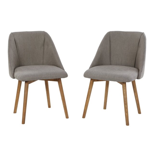 Collett 40cm H Polyester Blend Upholstered Side Chair in Grey