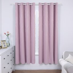 Senath Dotted Line Foil Printed Room Darkening Thermal Curtains