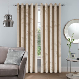Safia 100% Crushed Velvet Eyelet Sheer Window Curtains