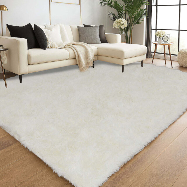 Soft Shaggy Area Rug â Plush High Pile Floor Rug For Living Room, Bedroom & Lounge